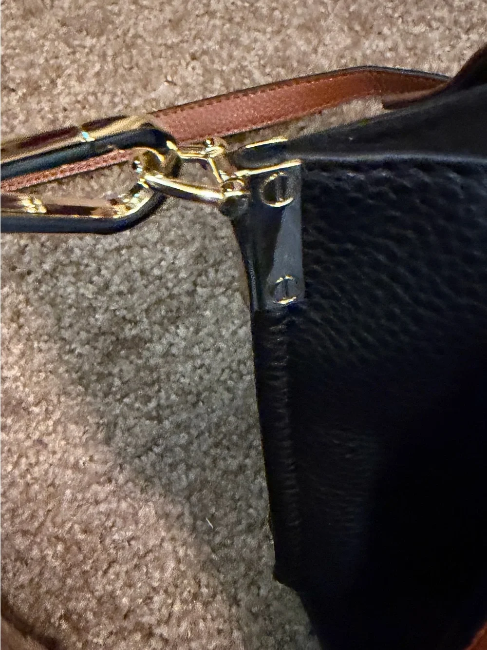 Steve Madden Brown Faux-Snakeskin Accent Satchel
